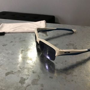 Oakley Halflink Asian Fit Sunglasses White/Blue